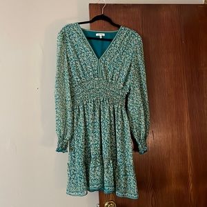 Green floral dress